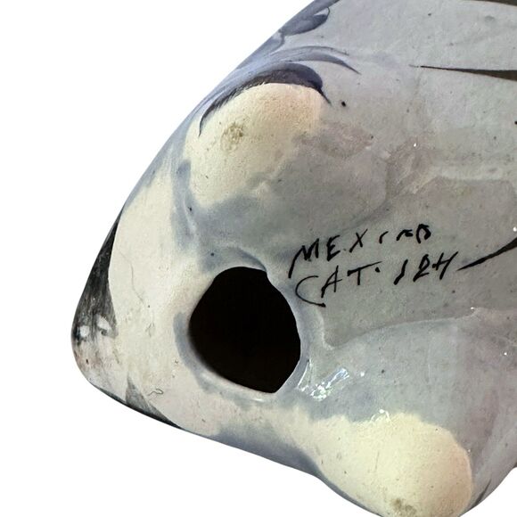 Mexican Tonala Pottery Owl Figurine – Handcrafted & Signed CAT 124 - Picture 11 of 12